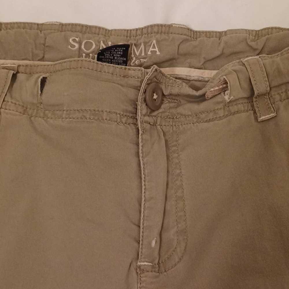 Sonoma Sonoma Life + Style Green Khaki Bermuda Ut… - image 7