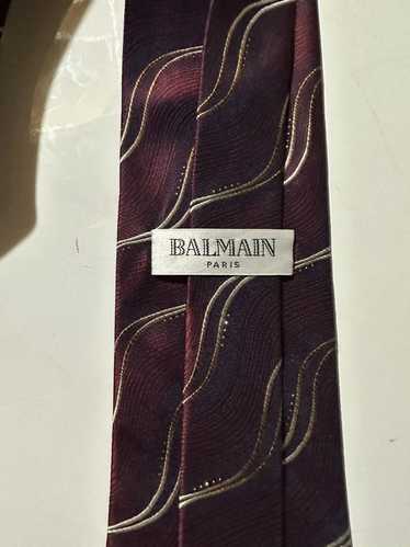 Pierre Balmain Skinny Paisley Swirly Striped Tie