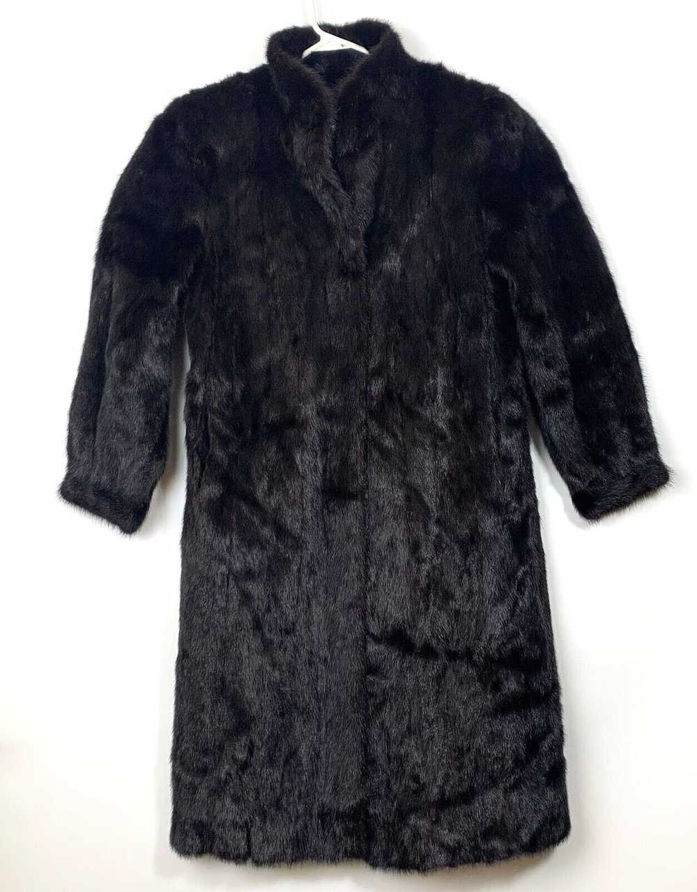 Vintage VTG Women's Dark Brown Mink Fur Long Over… - image 1