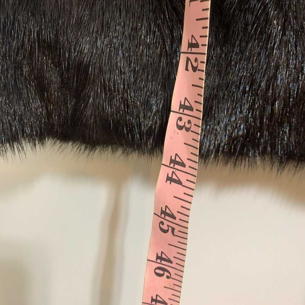 Vintage VTG Women's Dark Brown Mink Fur Long Over… - image 7