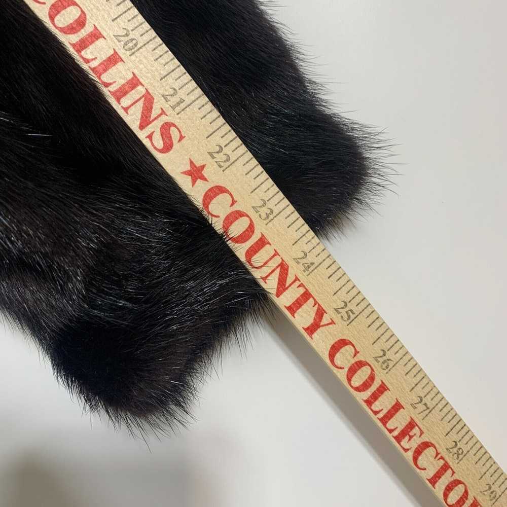 Vintage VTG Women's Dark Brown Mink Fur Long Over… - image 9