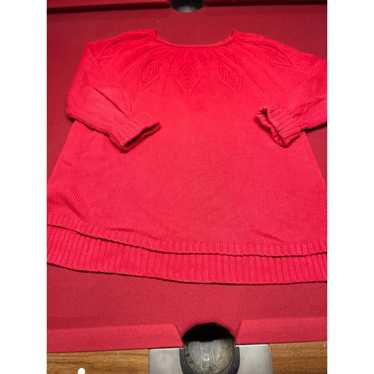 Chaps Chaps Red 2XL round neck sweater with open b