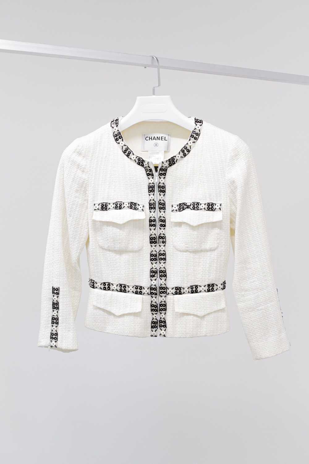 Chanel Chanel S/S 03 Beaded Zip Jacket - image 1