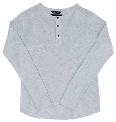 Wings + Horns Slub Knit Thermal Henley Long Sleeve