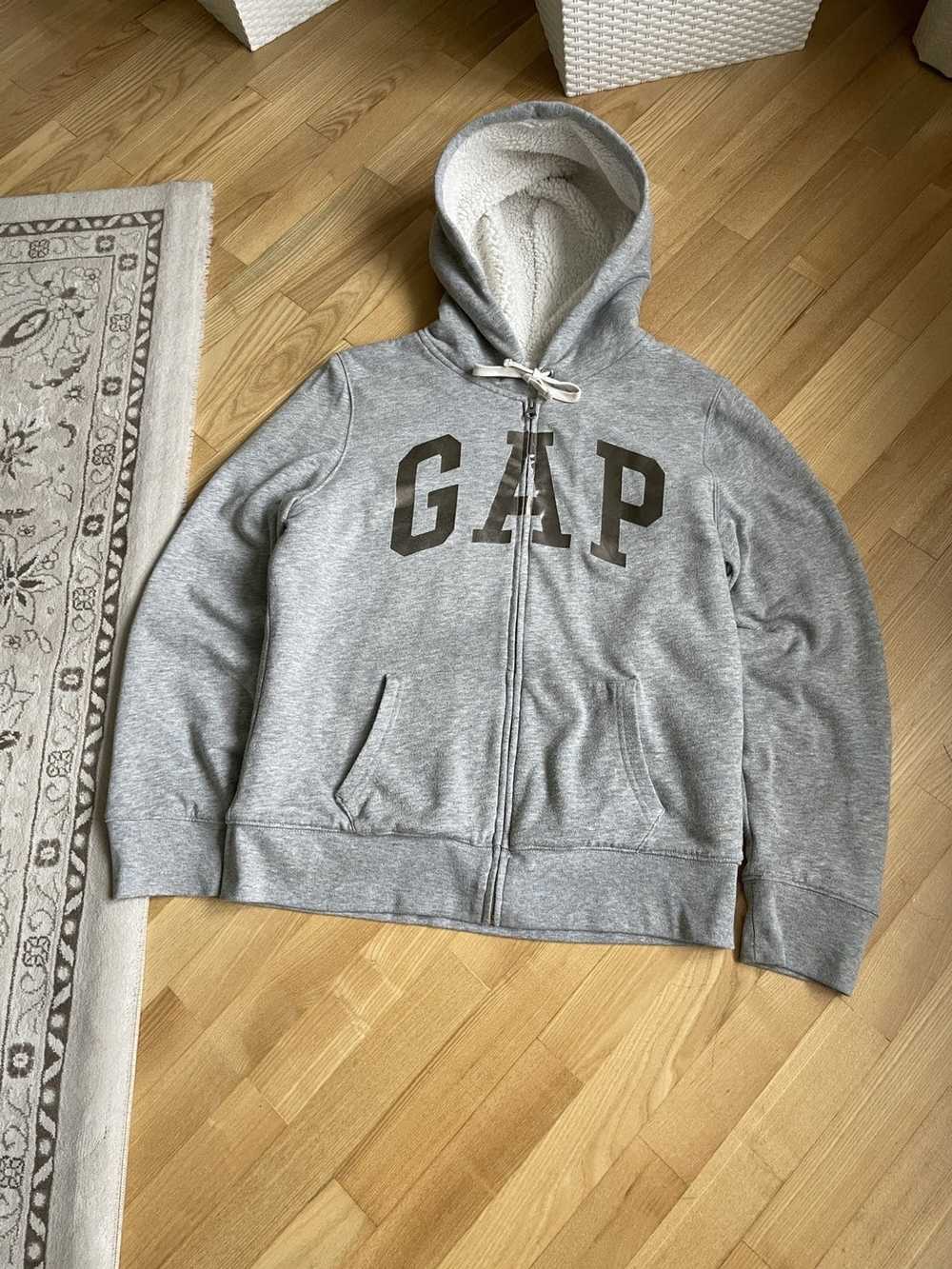 Gap × Streetwear × Vintage Gap Sherpa Zip Up Tigh… - image 3