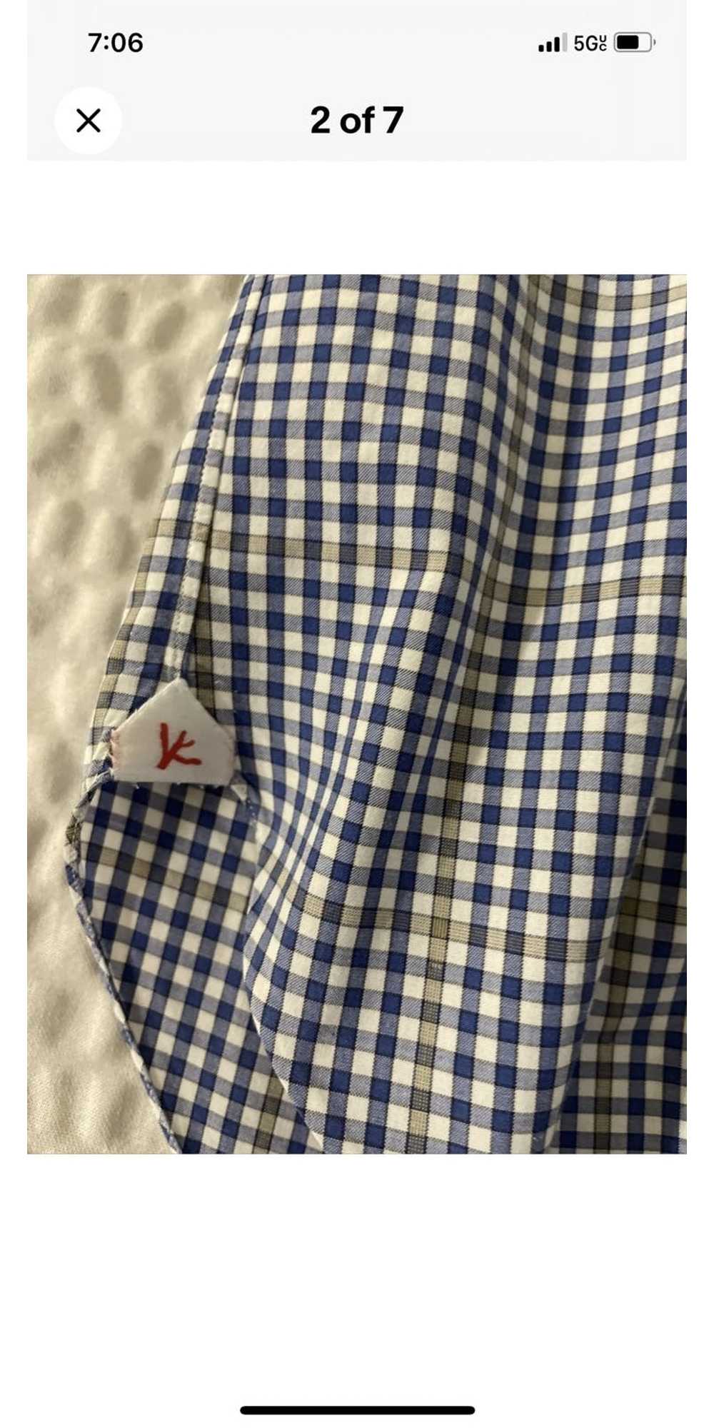 Isaia Windowpane Check Print Shirt - image 2