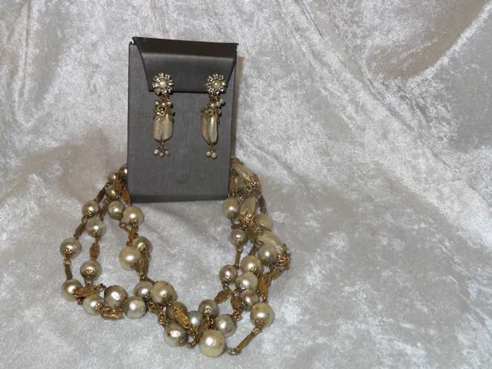 Vintage Faux Blister Pearl and Faux Baroque Pearl… - image 10