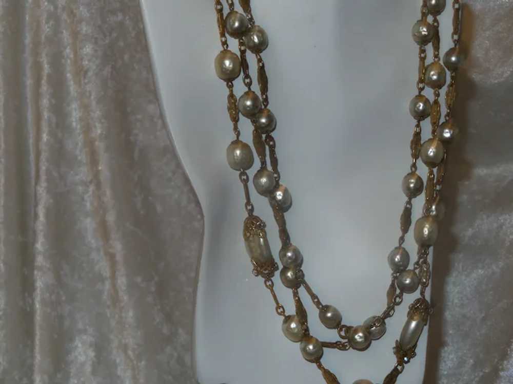 Vintage Faux Blister Pearl and Faux Baroque Pearl… - image 11