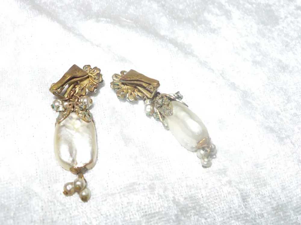Vintage Faux Blister Pearl and Faux Baroque Pearl… - image 3