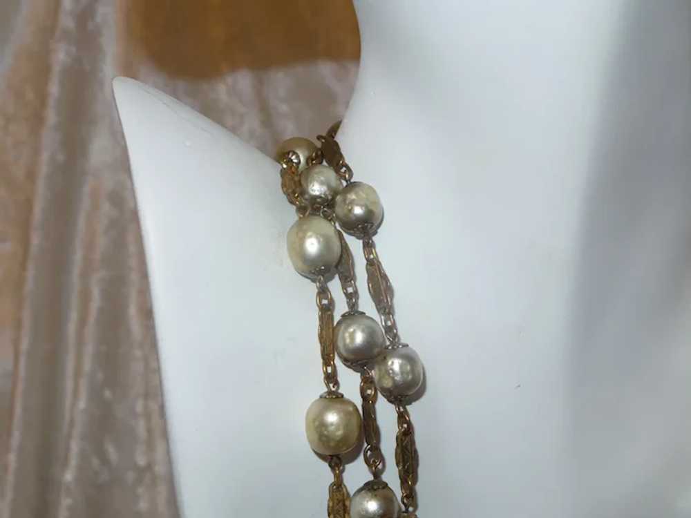 Vintage Faux Blister Pearl and Faux Baroque Pearl… - image 4