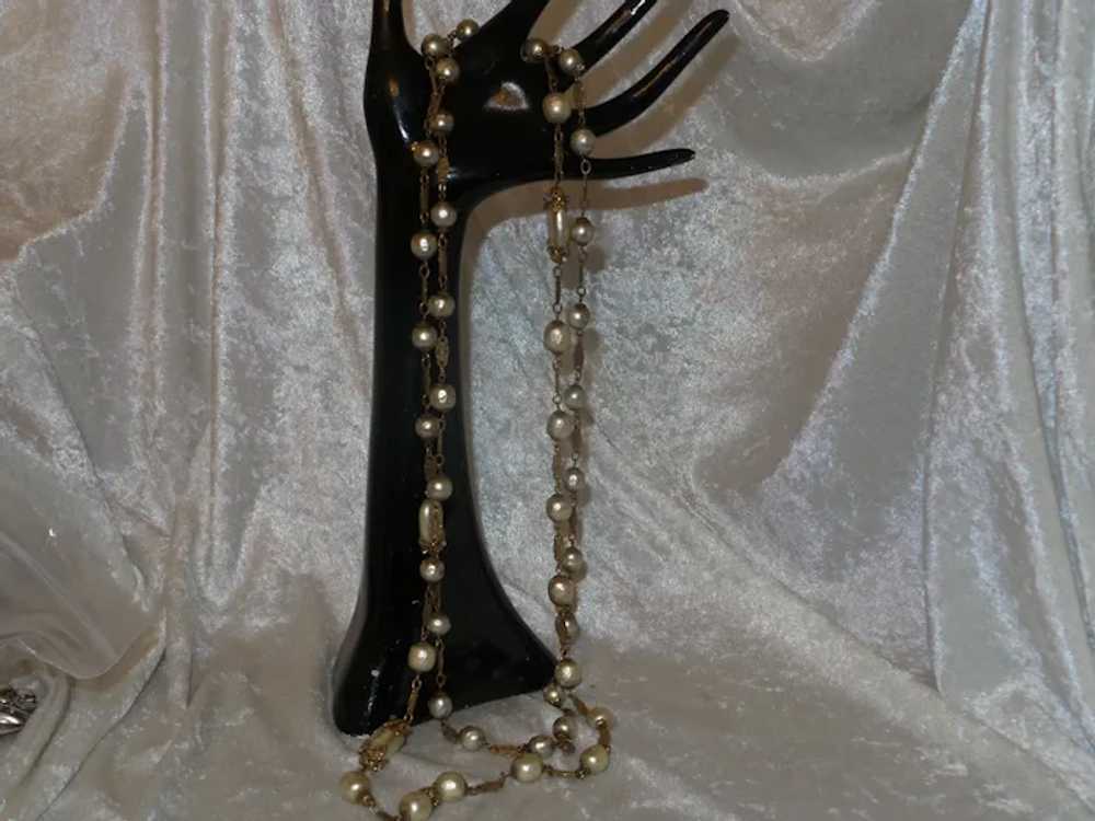 Vintage Faux Blister Pearl and Faux Baroque Pearl… - image 5