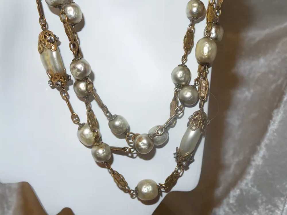 Vintage Faux Blister Pearl and Faux Baroque Pearl… - image 8
