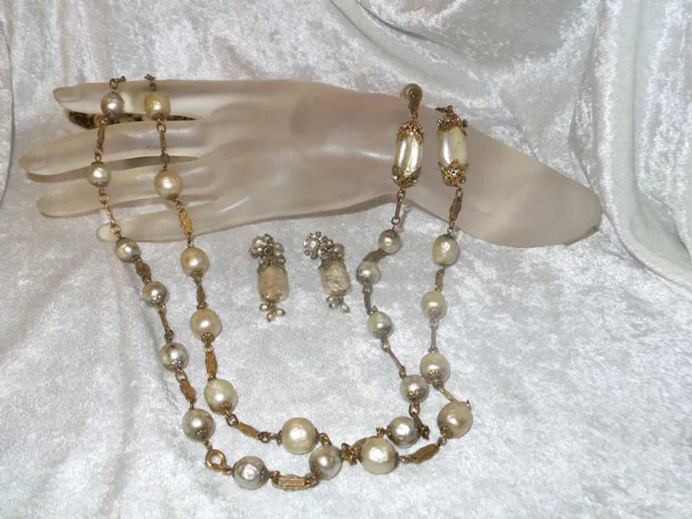 Vintage Faux Blister Pearl and Faux Baroque Pearl… - image 9