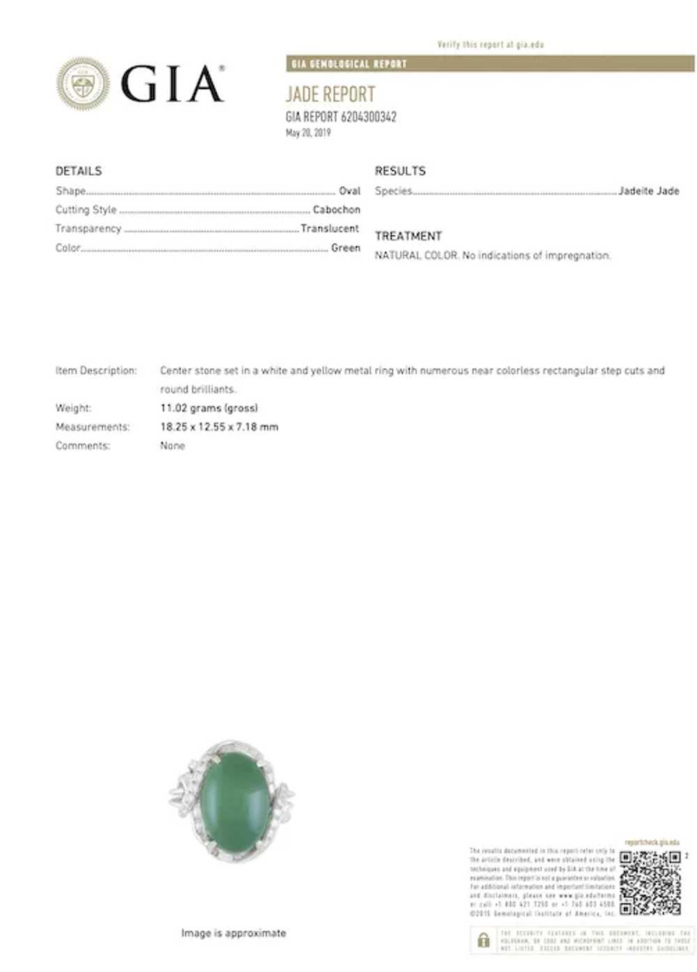 13 Carat Imperial Jadeite Jade and Diamond Ring i… - image 2