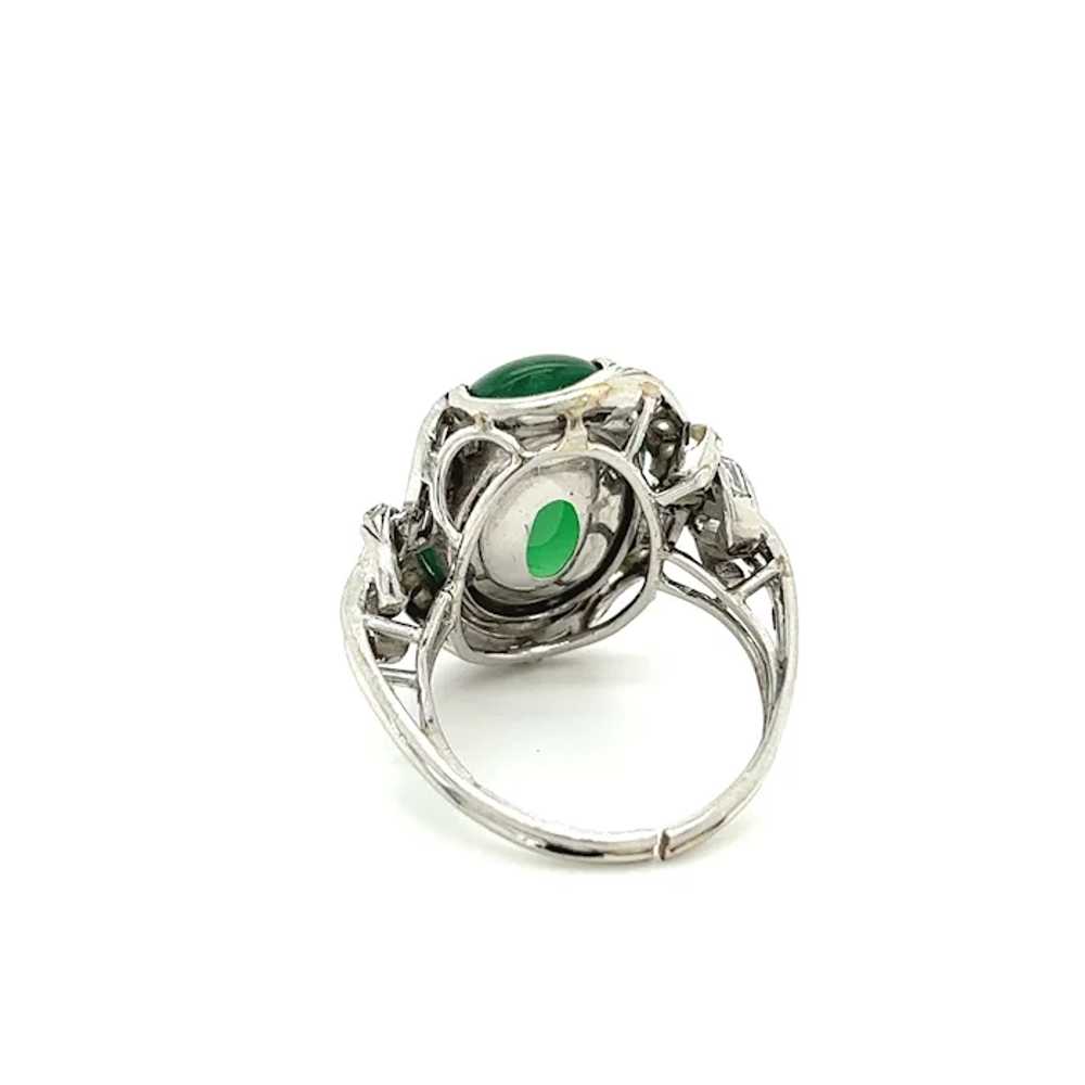 13 Carat Imperial Jadeite Jade and Diamond Ring i… - image 9