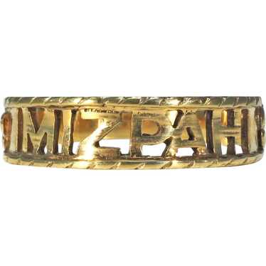 Antique Victorian MIZPAH Ring 15k Gold