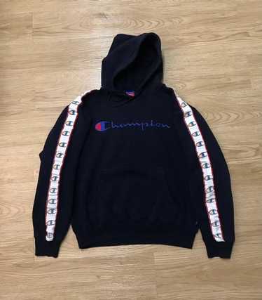 Champion side 2025 tape hoodie