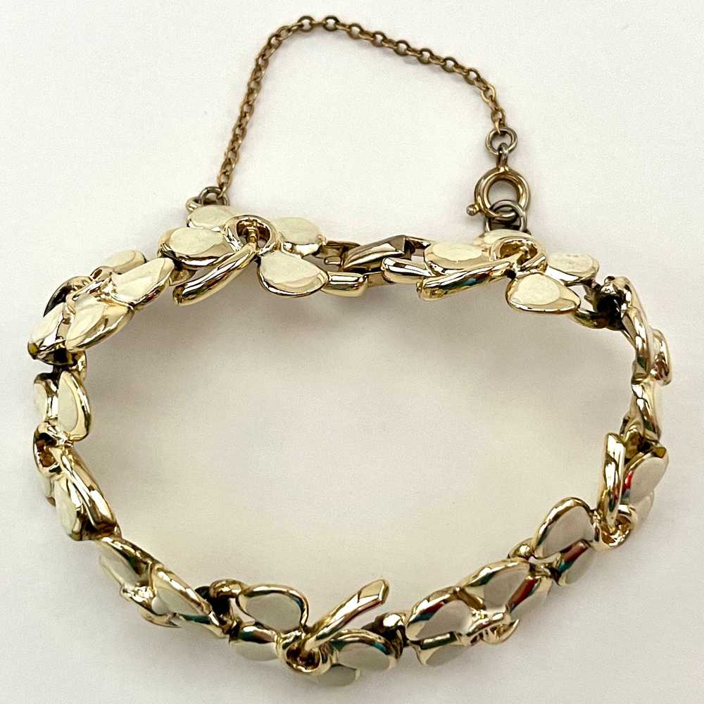 Late 50s/ Early 60s Coro Enamel Flower Bracelet - image 2