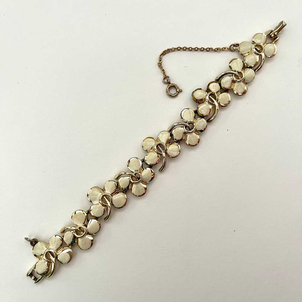 Late 50s/ Early 60s Coro Enamel Flower Bracelet - image 5