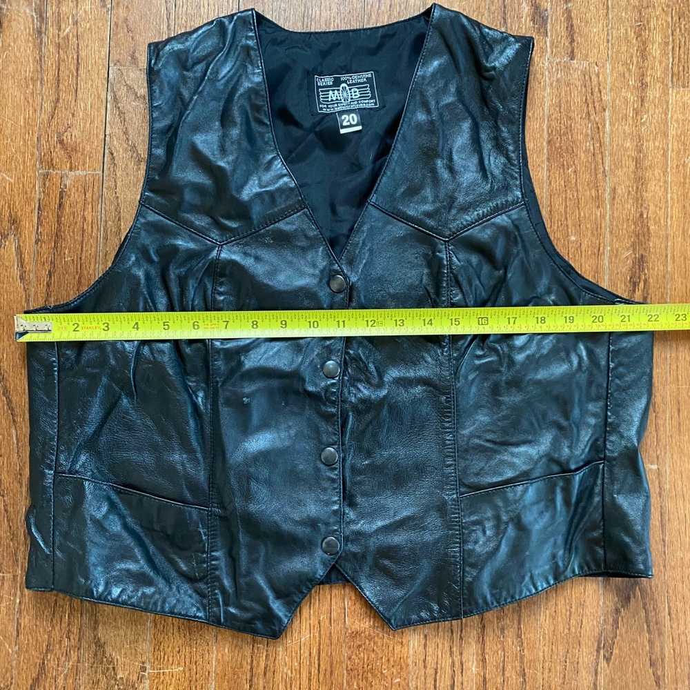 Streetwear × Vintage MOB Genuine Leather Vest Bik… - image 3