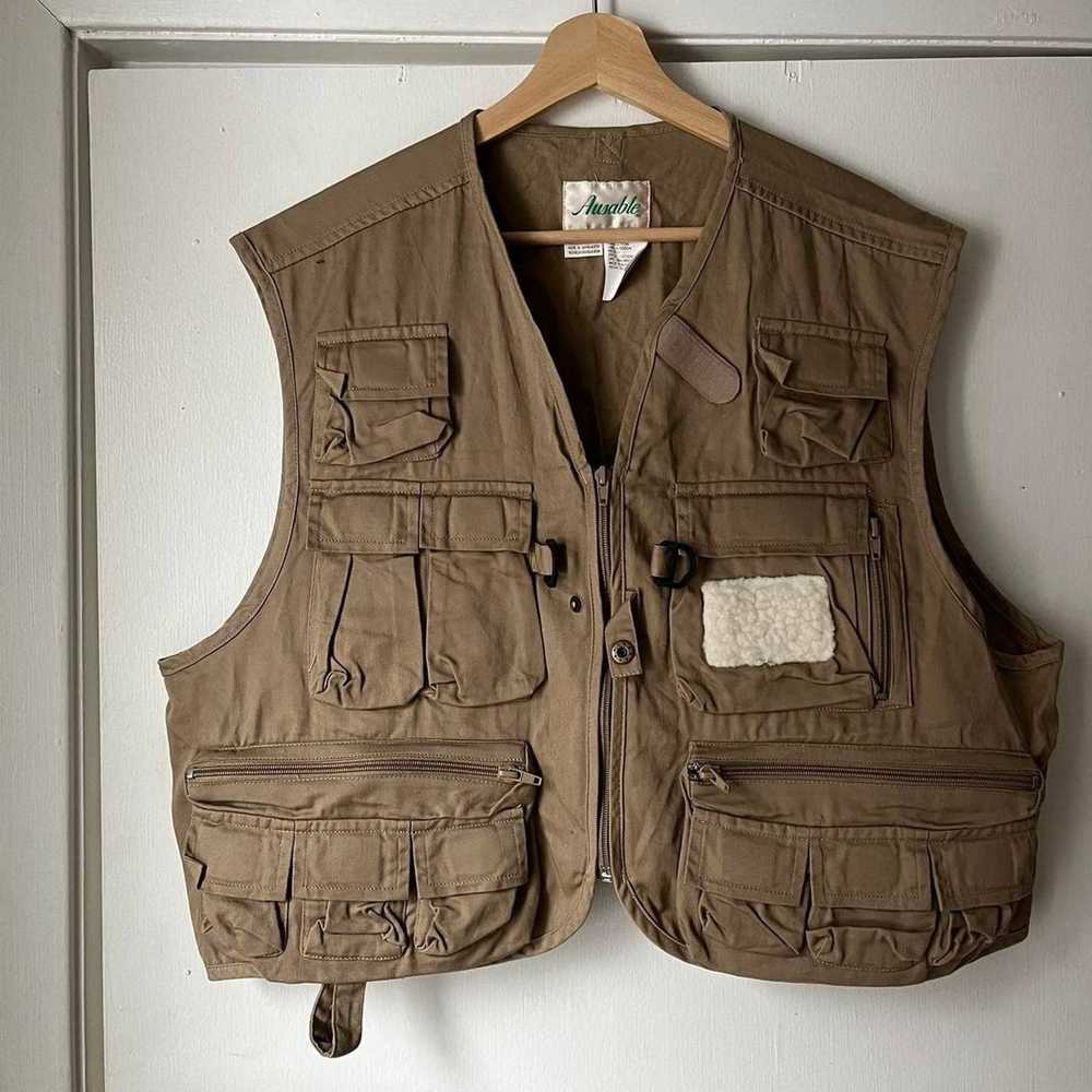 Vintage Vintage 80s hunting vest ausable brand li… - image 1