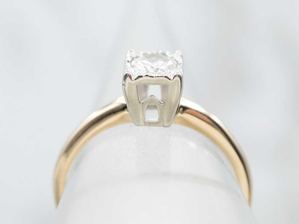 Vintage Diamond Solitaire Engagement Ring - image 4
