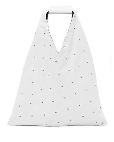 Maison Margiela MM6 White Triangle small Tote Bag