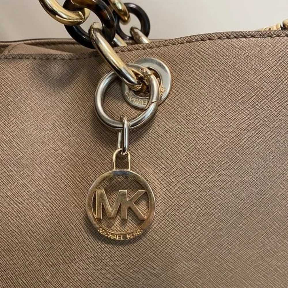 Michael Kors Cynthia Taupe Small Satchel - image 11