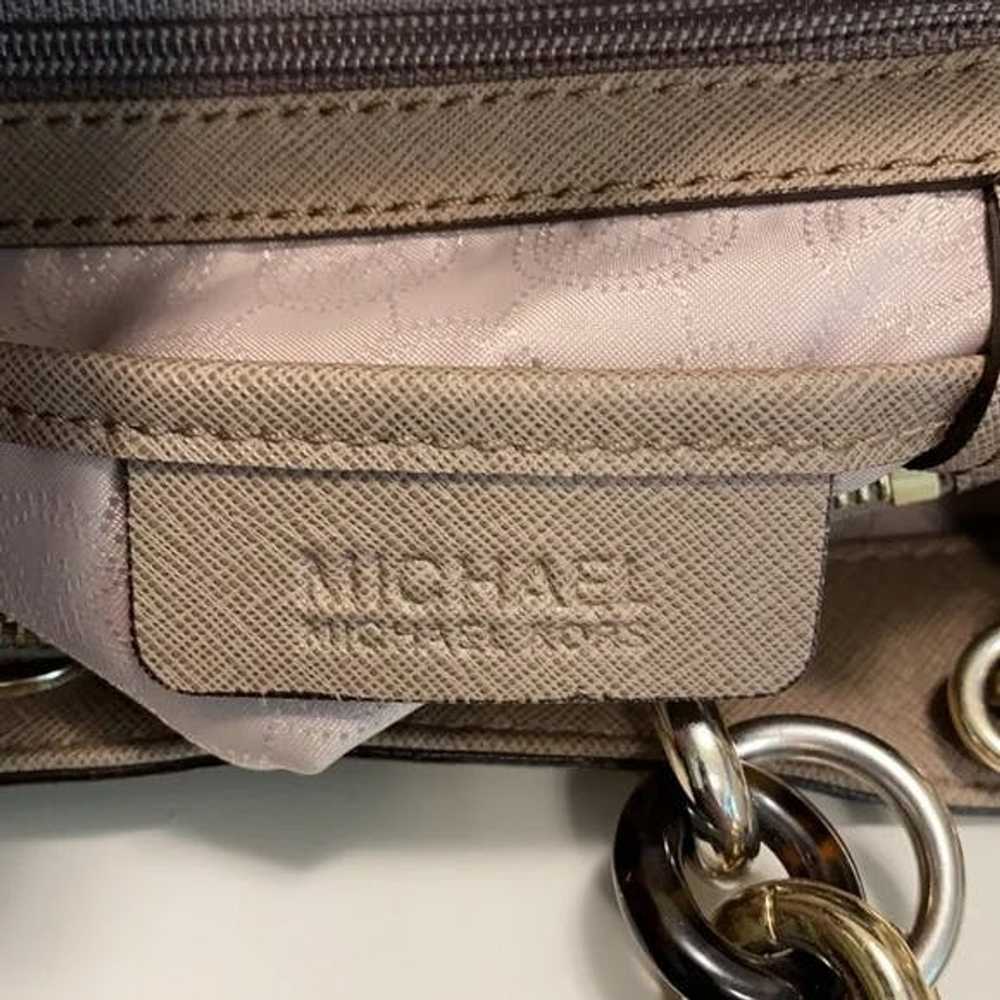 Michael Kors Cynthia Taupe Small Satchel - image 5