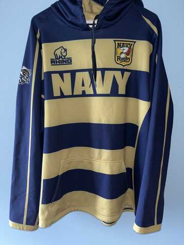 Sportswear × Streetwear Navy rugby team hoodie - image 1