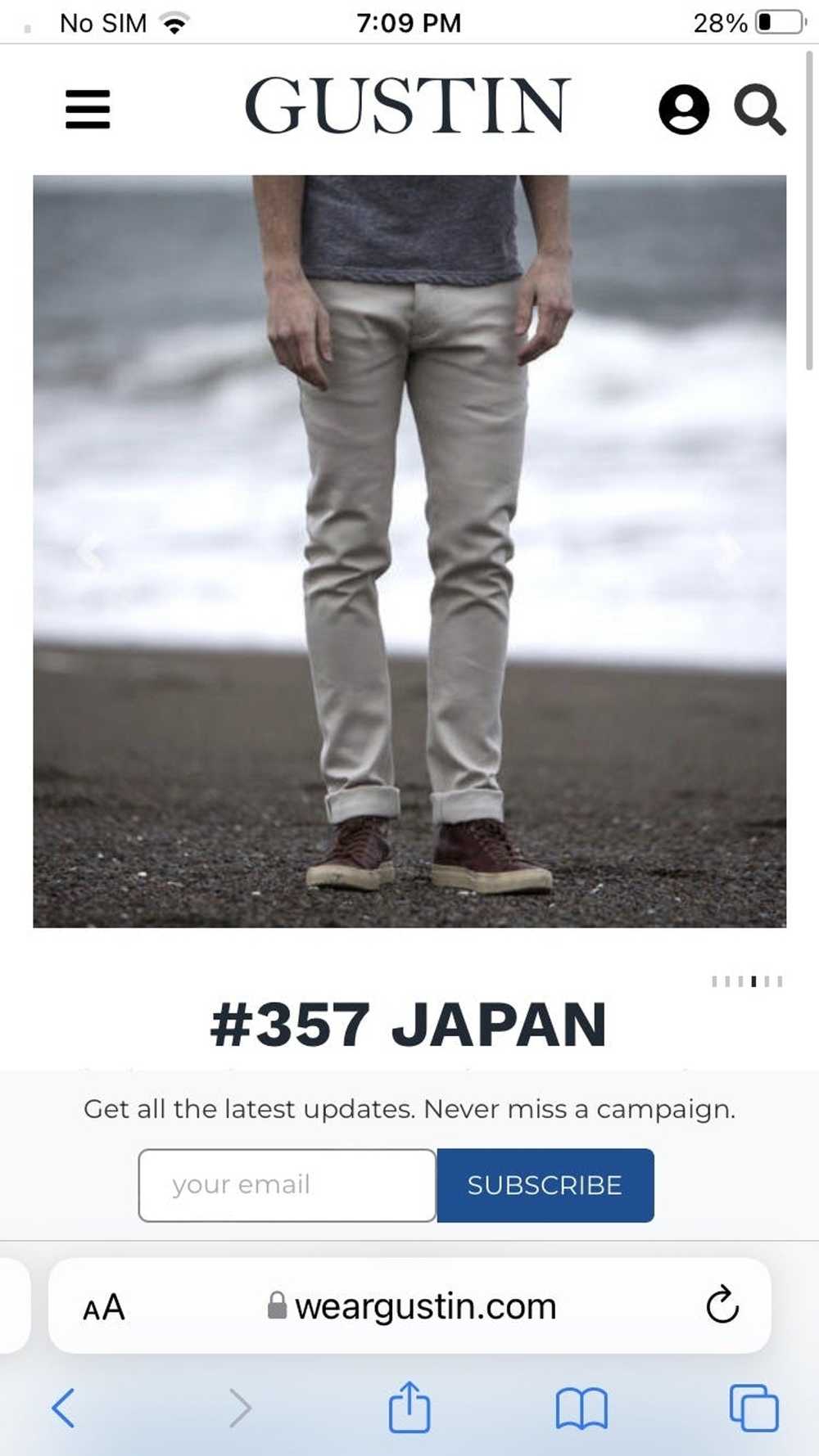 Gustin Gustin Men’s 31 Slim Fit Raw Denim Jeans - image 12