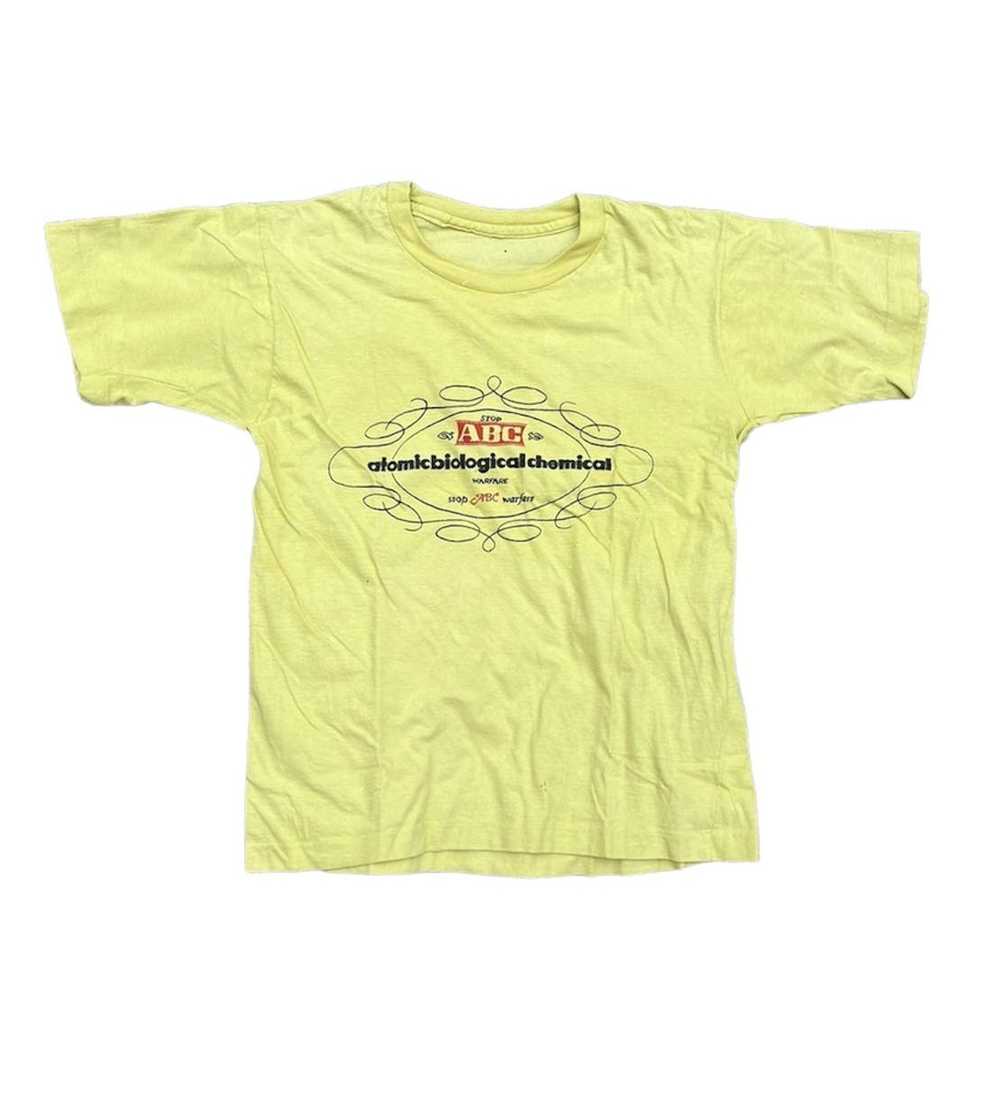 Vintage Vintage 70s Stop ABC Warfare Tee T-Shirt - image 1