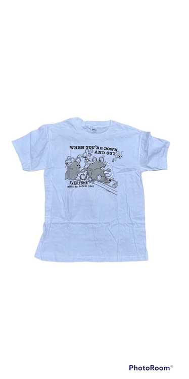 Vintage Vintage 90s Rat Mouse Parody Tee T-Shirt L