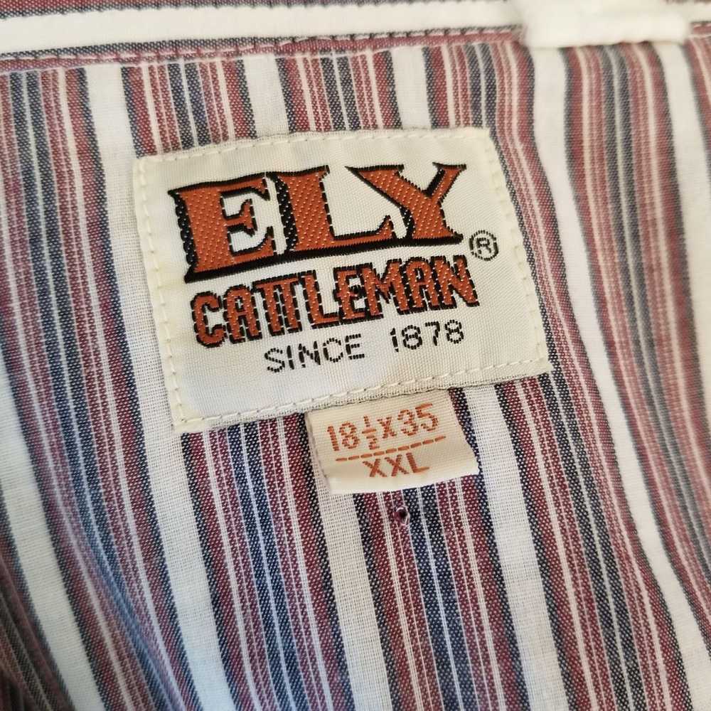 Vintage Vintage ELY Cattleman XXL Striped Snap Do… - image 3