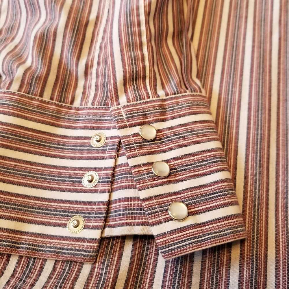 Vintage Vintage ELY Cattleman XXL Striped Snap Do… - image 4