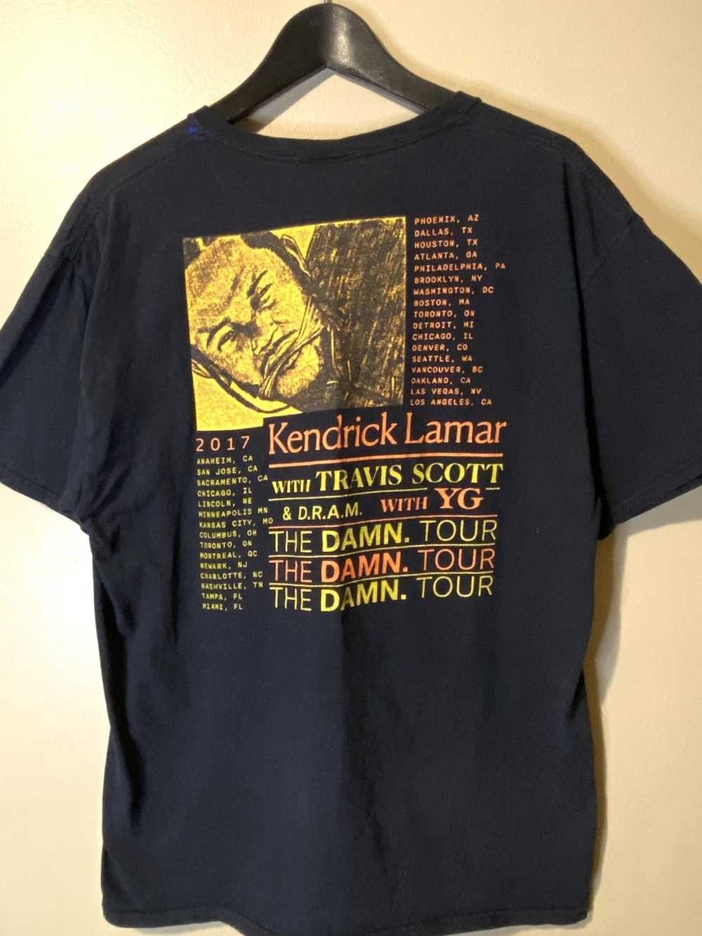 Vintage Kendrick Lamar The Damn Tour Tee 2017 Bla… - image 3