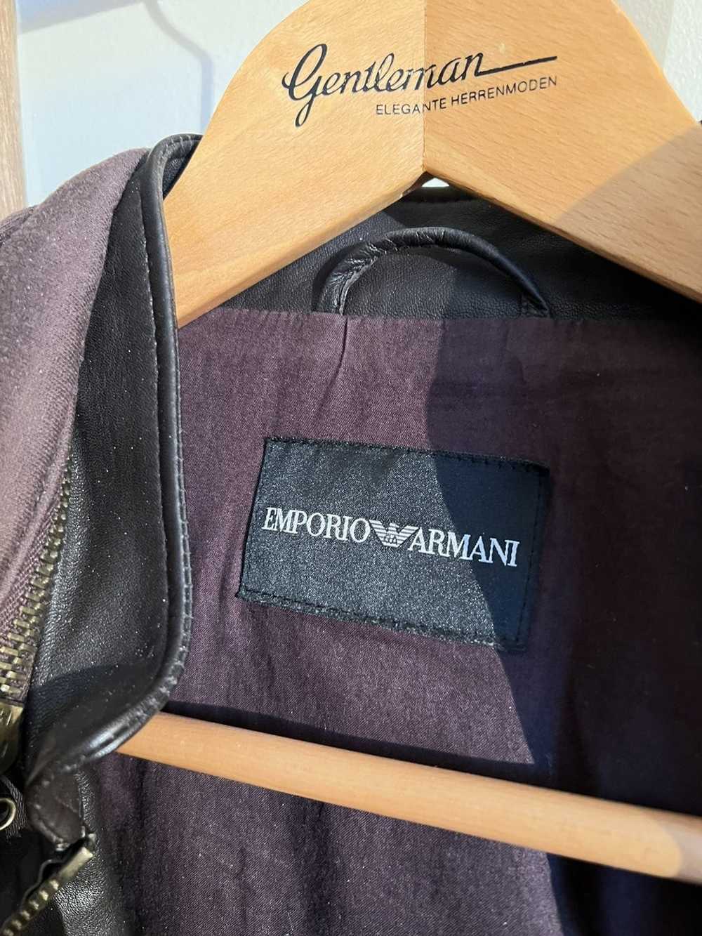 Emporio Armani Hooded light leather jacket - image 2