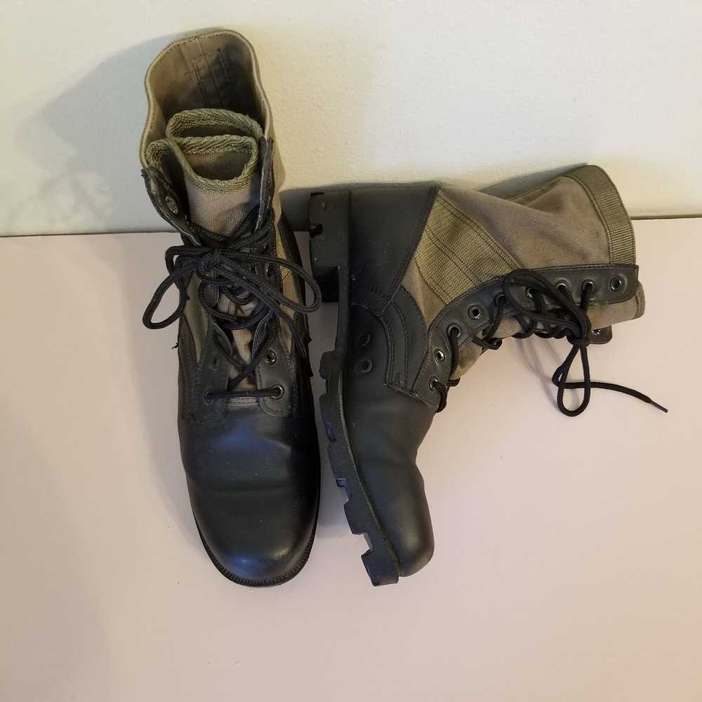 Military Military Combat Boots Green Black Lace U… - image 4