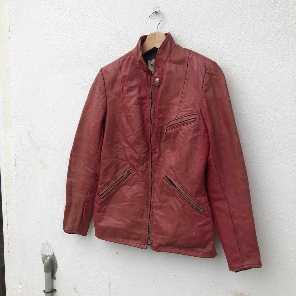 Japanese Brand × Leather Jacket BIKER LEATHER JAC… - image 2