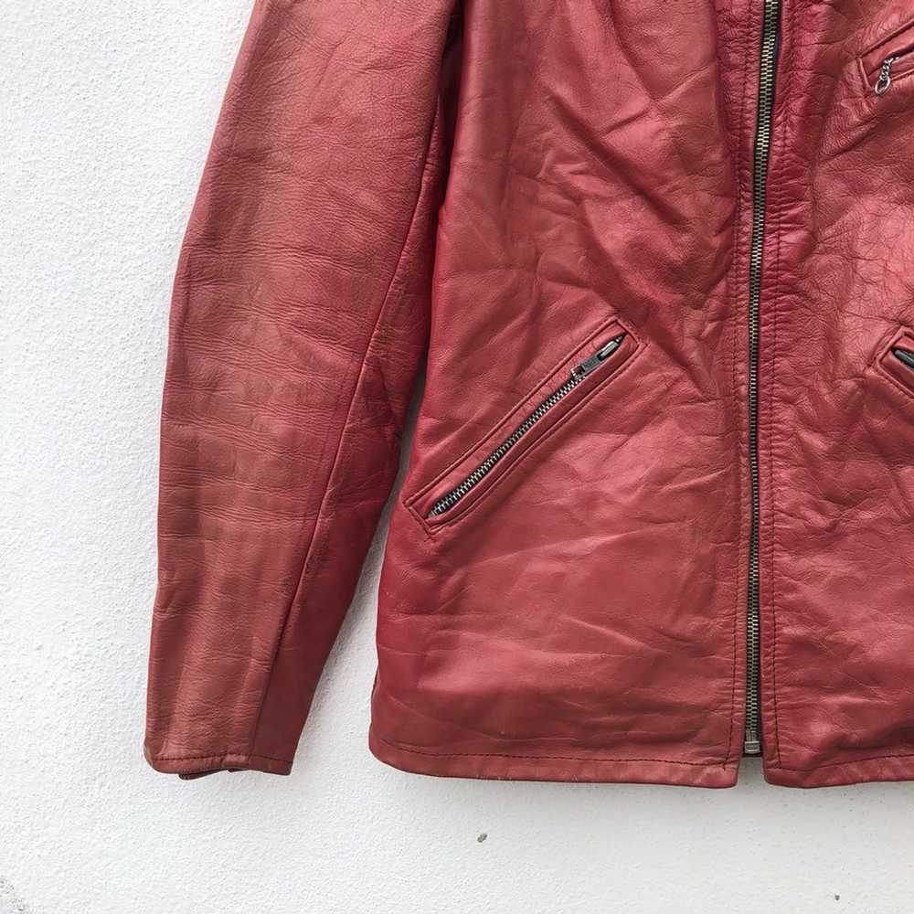 Japanese Brand × Leather Jacket BIKER LEATHER JAC… - image 4
