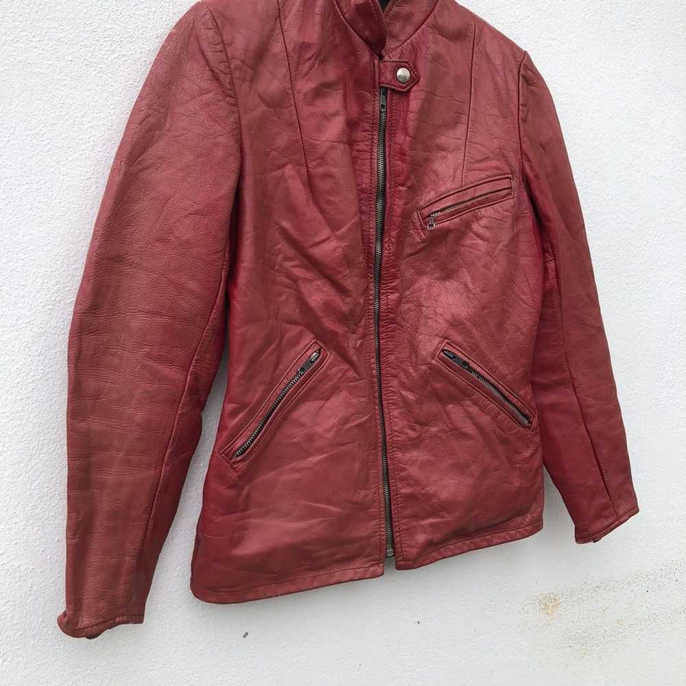 Japanese Brand × Leather Jacket BIKER LEATHER JAC… - image 5