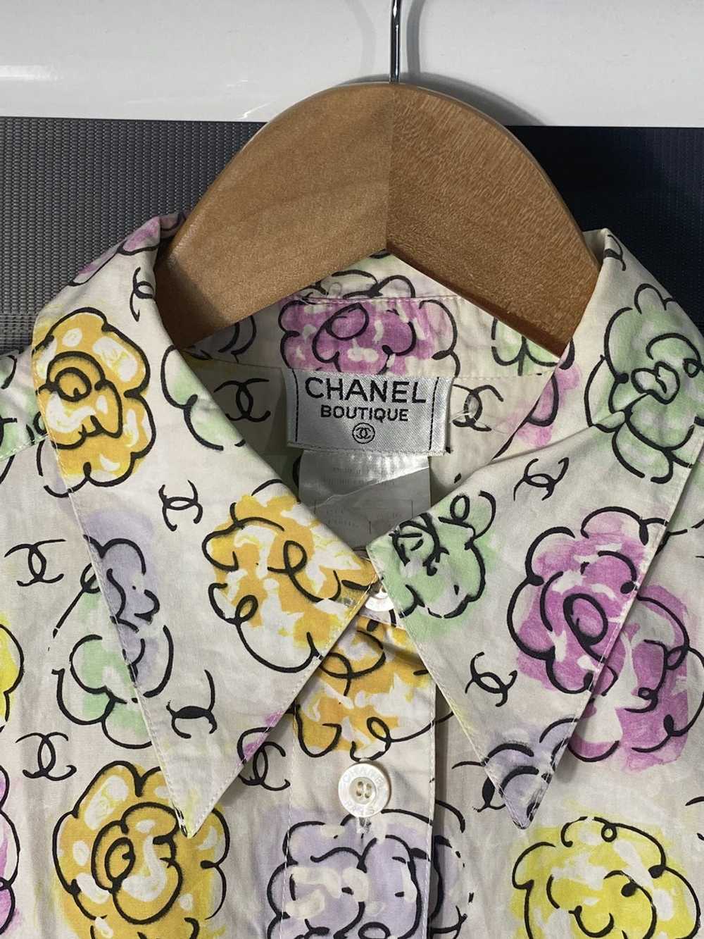 Chanel Chanel SS98 - Printed Camelia Shirt - image 3