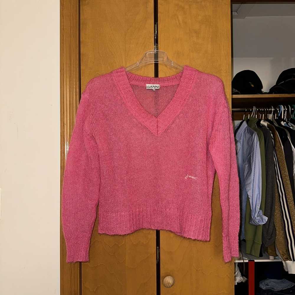 Ganni Ganni Pink Mohair Sweater - image 2