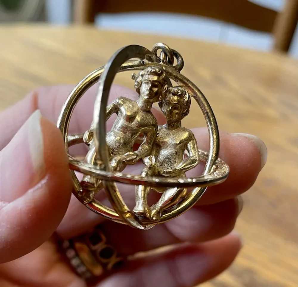 Trifari Zodiac Gemini Sphere Pendant / Charm - image 2