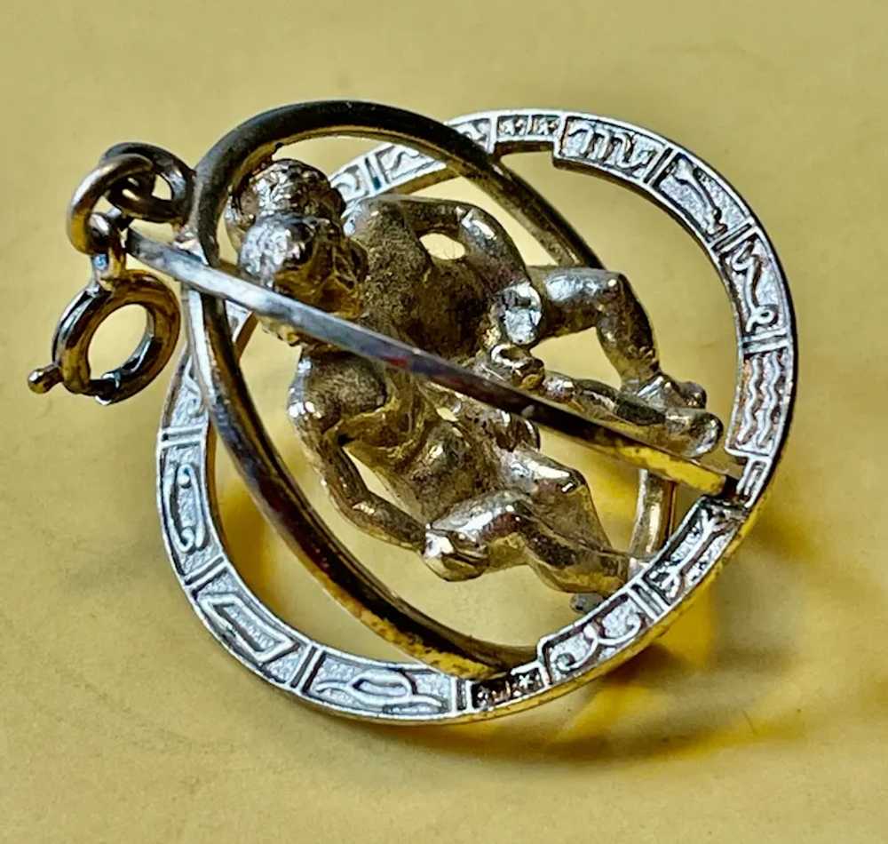 Trifari Zodiac Gemini Sphere Pendant / Charm - image 3