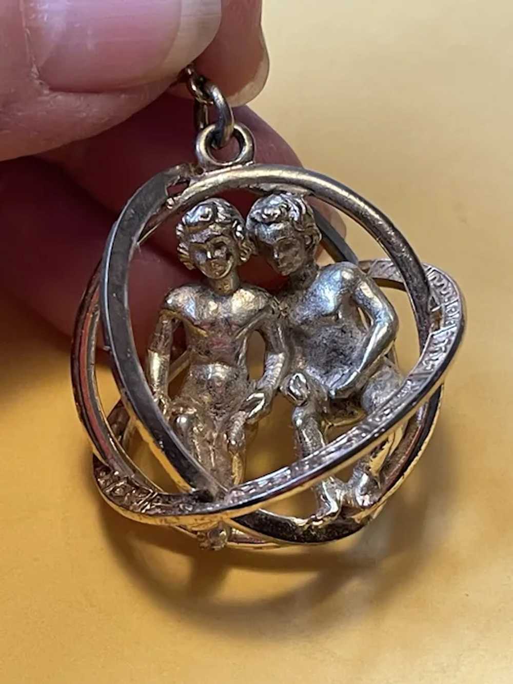 Trifari Zodiac Gemini Sphere Pendant / Charm - image 4