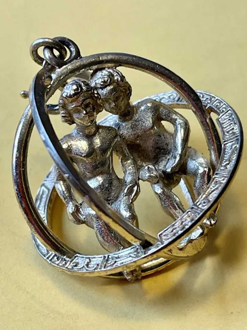 Trifari Zodiac Gemini Sphere Pendant / Charm - image 5