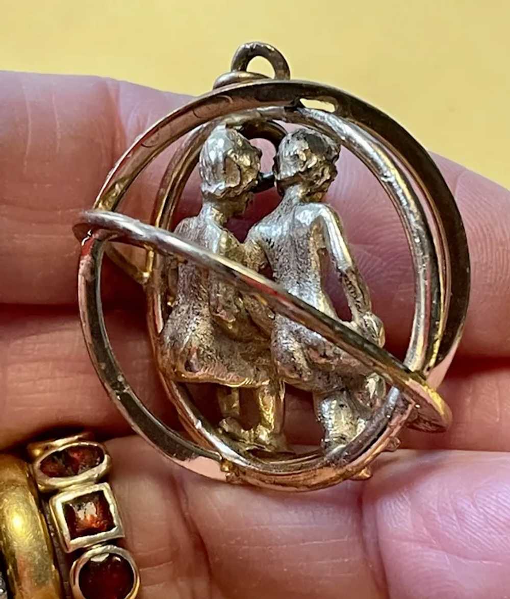 Trifari Zodiac Gemini Sphere Pendant / Charm - image 6