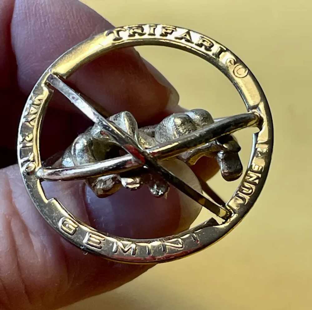 Trifari Zodiac Gemini Sphere Pendant / Charm - image 7