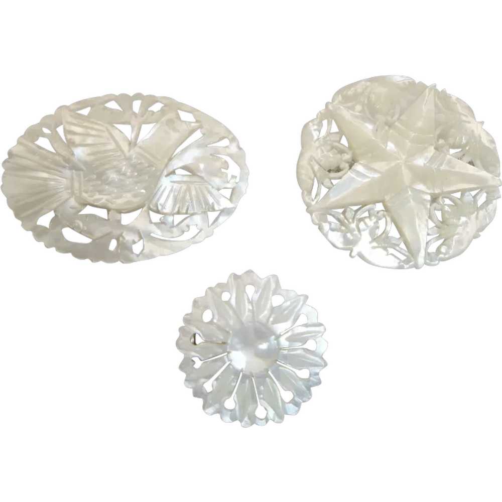 Vintage Mother of Pearl Pins - image 1